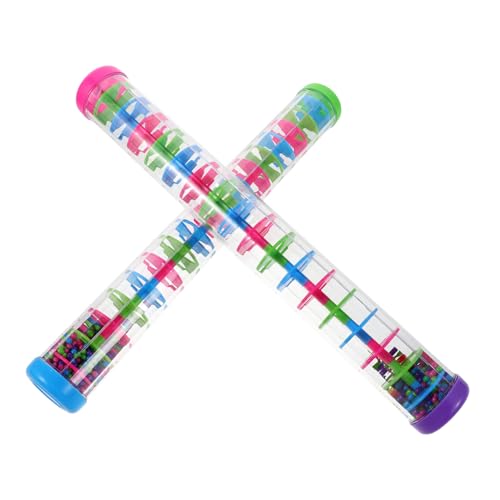 FRCOLOR 2 Stück ORFF Music -Lehrwerkzeuge Regen-Sound-Maker Kindermusikinstrumente Regenstock Shaker Regen Sound Regenstab-Instrument Regenstab-Babyspielzeug Plastik von FRCOLOR