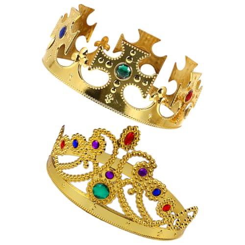 FRCOLOR 2 Stück Party Krone Kopfzierde Deko Cosplay Krone für Halloween Geburtstagsfeiern Karneval Elegante Kinderkostüm Accessoires von FRCOLOR