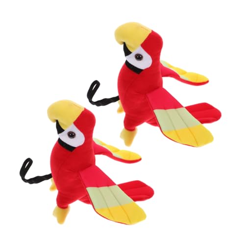 FRCOLOR 2stücke Piratenpapagei Der Schulter Plüschpapagei Für Kostüm Stofftierzubehör Piratenschulterpapagei Halloween-Requisite Für Jungen Und Mädchen von FRCOLOR