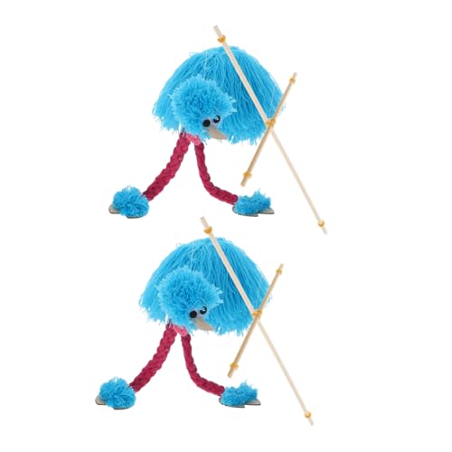 FRCOLOR 2 Stück Plüsch Strauß Marionetten Puppen aus Holz und Robuste Tier-marionetten mit Zugfäden Handliche Puppen für Puppentheater Kreatives Spiel und Interaktive Shows von FRCOLOR