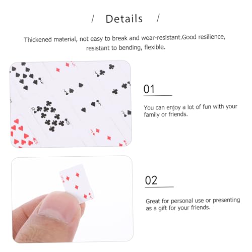 FRCOLOR 2 Stück Poker Spielkarten Kleine Brettspiel Karten mit Klarem Muster Robustes Material für Puppenhaus Deko Familienfeiern Büro und Freizeitspaß FRCOLOR 2 Stück Poker Spielkarten Kleine Brettspiel Karten mit Klarem Muster Robustes Material für Puppenhaus Deko Familienfeiern Büro und Freizeitspaß von FRCOLOR