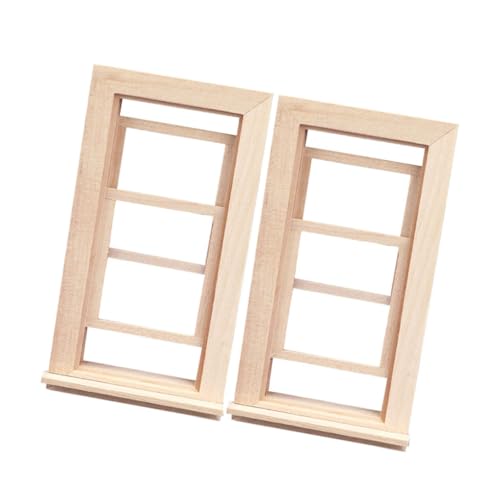 FRCOLOR 2 Stück Puppenhaus Fensterrahmen aus Holz mit Schiebefunktion Realistische Miniatur Fenster für Puppenhaus Zubehör und Dekoration Detailreich und Vielseitig für Miniaturhäuser FRCOLOR 2 Stück Puppenhaus Fensterrahmen aus Holz mit Schiebefunktion Realistische Miniatur Fenster für Puppenhaus Zubehör und Dekoration Detailreich und Vielseitig für Miniaturhäuser von FRCOLOR
