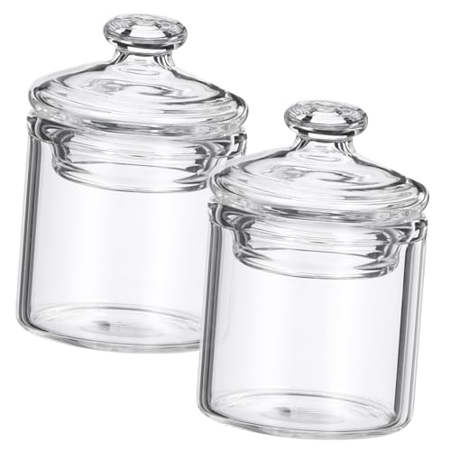 FRCOLOR 2 Stück Puppenhaus Hochwertige Mini Glasbehälter ohne Deckel Realistische Aufbewahrungsdosen für Kleine Landschaftsmodelle und Hausdekoration von FRCOLOR