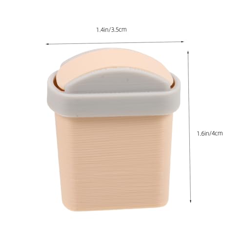 FRCOLOR 2 Stück Puppenhaus Mini Mülleimer mit Klappdeckel Kleine Kunststoff Abfallbehälter für Puppenhaus Dekoration Leichte Mini Mülltonne für Spielzeughaus Zubehör von FRCOLOR