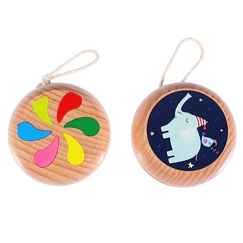 FRCOLOR 2 Stück Reaktionsball Holzspielzeug für Pädagogisches Lernspielzeug für Anfänger für Drinnen und Draußen Mit Großen Elefant und Windrad Designs FRCOLOR 2 Stück Reaktionsball Holzspielzeug für Pädagogisches Lernspielzeug für Anfänger für Drinnen und Draußen Mit Großen Elefant und Windrad Designs von FRCOLOR
