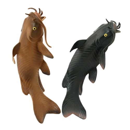 FRCOLOR 2 Stück Realistische Fischfigur aus Kunststoff Detailgetreues Dekorationsspielzeug für Vielseitige Kleine Fischmodelle als Wohnaccessoire und Fotorequisite Realistische von FRCOLOR
