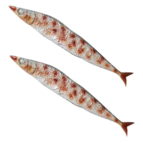 FRCOLOR 2 Stück Realistische Künstliche Fischmodelle Simulation von Gegrilltem Fisch für Restaurantdekoration und Fotografie Requisiten für Spielküchen und Wohnaccessoires FRCOLOR 2 Stück Realistische Künstliche Fischmodelle Simulation von Gegrilltem Fisch für Restaurantdekoration und Fotografie Requisiten für Spielküchen und Wohnaccessoires von FRCOLOR