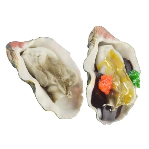 FRCOLOR 2 Stück Realistische Meeresfrüchte Deko Detailgetreue Austern Nachbildung aus Langlebigem Vielseitig für Food Fotografie Restaurantdeko und Spielküche Stabiles Essensmodell für FRCOLOR 2 Stück Realistische Meeresfrüchte Deko Detailgetreue Austern Nachbildung aus Langlebigem Vielseitig für Food Fotografie Restaurantdeko und Spielküche Stabiles Essensmodell für von FRCOLOR