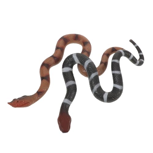 FRCOLOR 2stücke Reptilien-tierfiguren Aus Weichem TPR-Material Realistische Schlangenmodelle Für Lernspielzeug Heimdekoration Und Party-Requisiten Simulation Als Streichspielzeug Für von FRCOLOR