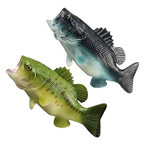 FRCOLOR 2 Stück Realistisches Bassfisch Modell Detailgetreue Große Barsch Figuren Lebensechte Fischdekoration für Zuhause Pädagogisches und Wohnaccessoire Grün und Blau FRCOLOR 2 Stück Realistisches Bassfisch Modell Detailgetreue Große Barsch Figuren Lebensechte Fischdekoration für Zuhause Pädagogisches und Wohnaccessoire Grün und Blau von FRCOLOR