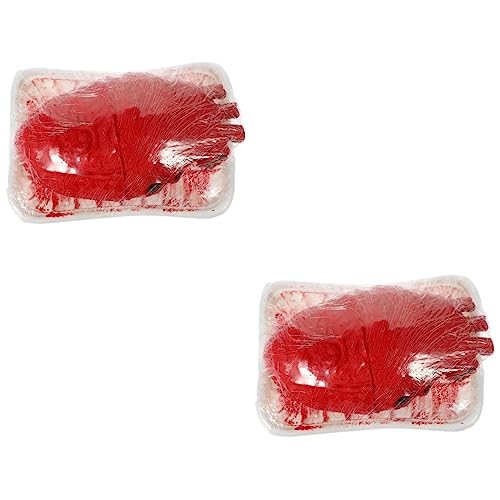 FRCOLOR 2 Stück Realistisches Halloween Herz Deko Accessoire Verschleißfestes Horror Kleines Gruseliges Party Prop für Schaurige Kostüm und Themenpartys Langlebig und Leicht Tragbar von FRCOLOR