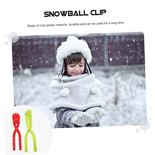 FRCOLOR 2 Stück Schneeballzangen Kunststoff Winter Schneeballformer Komfortabel zu Greifen Kinderfreundlich Langlebig Outdoor Zubehör für Schneeballschlachten Zufällige Zufällige Farbe von FRCOLOR