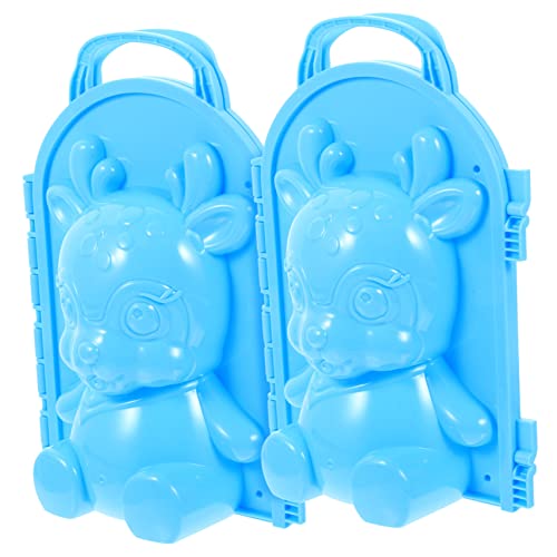FRCOLOR 2 Stück Schneeclip Kleine REH Form für Schneeballschlachten und Strandspiel für Ab Jahren Blau Vielseitig Einsetzbar für Schnee und von FRCOLOR