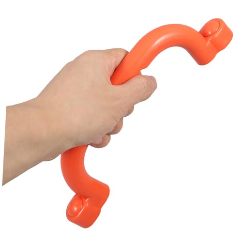 FRCOLOR 2 Stück Sicherheits Handgriffe für Spielplätze rutschfeste Kunststoff Handgriffe für Klettergerüste Indoor Outdoor Spielgeräte Zubehör für Orange von FRCOLOR