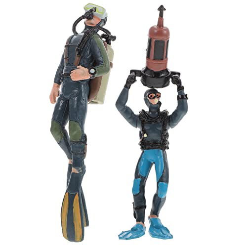 FRCOLOR 2 Stück Simulation Taucher Figuren Realistische Unterwasser Dekoration für Landschaften Modell für Aquarium oder Szenen Ergänzung für Ihre Sammlung FRCOLOR 2 Stück Simulation Taucher Figuren Realistische Unterwasser Dekoration für Landschaften Modell für Aquarium oder Szenen Ergänzung für Ihre Sammlung von FRCOLOR