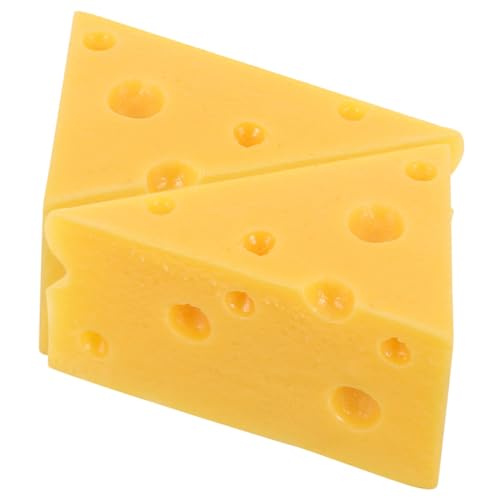 FRCOLOR 2 Stück Simulationskäse Modell Dreieckige Käseattrappe Realistisches Deko Käse Requisit für Fotografie und Schaufenster mit Lebensechtem Aussehen und Intensiver Farbgestaltung FRCOLOR 2 Stück Simulationskäse Modell Dreieckige Käseattrappe Realistisches Deko Käse Requisit für Fotografie und Schaufenster mit Lebensechtem Aussehen und Intensiver Farbgestaltung von FRCOLOR