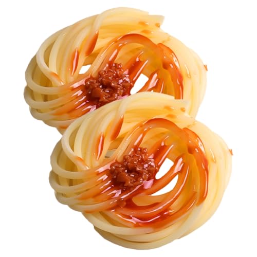 FRCOLOR 2 Stück Simulierte Nudeln Spaghetti Fake Food Modell für Restaurant Küchen Dekoration Realistische Pasta Nachbildung für Tischdekoration und Fotografie FRCOLOR 2 Stück Simulierte Nudeln Spaghetti Fake Food Modell für Restaurant Küchen Dekoration Realistische Pasta Nachbildung für Tischdekoration und Fotografie von FRCOLOR