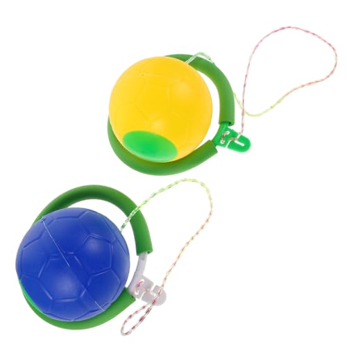 FRCOLOR 2 Stück Skip Ball Fußring mit Rotierendem Ball Outdoor Fitnessspielzeug für Erwachsene Fördert Bewegung und Spaß bei Familienaktivitäten von FRCOLOR