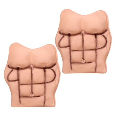 FRCOLOR 2 Stück Täuschend Echte Brust und Bauchmuskeln für Männer Kostümzubehör für Halloween Cosplay Faschingsfeiern und Themenpartys FRCOLOR 2 Stück Täuschend Echte Brust und Bauchmuskeln für Männer Kostümzubehör für Halloween Cosplay Faschingsfeiern und Themenpartys von FRCOLOR