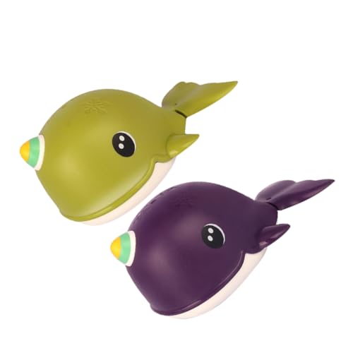 FRCOLOR 2 Stück Teiliges Badespielzeug für Kleinkinder Stabiles Kunststoffmaterial Schwimmende Badetiere in Grün und Sicherer Wasserspaß für Babybad und Pool Fördert Eltern Junge Mädchen von FRCOLOR