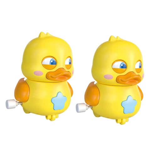 FRCOLOR 2 Stück Teiliges Cartoon Wind Up Kleine Entenform Bewegliche Spielzeuge ohne Batterien Pädagogisch Fördernd Leicht Tragbar von FRCOLOR