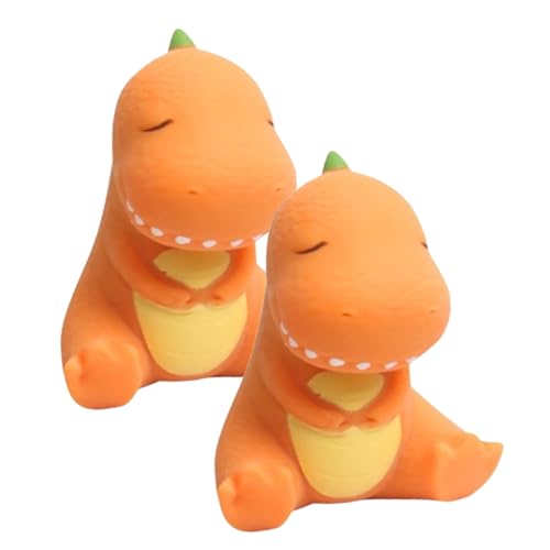 FRCOLOR 2 Stück Teiliges Dinosaurier Quetschspielzeug Stressabbauendes Party Geschenk Buntes Tragbares Sensorikspielzeug für Erwachsene für Jungen Mädchen und Entspannte Zufällige Farbe von FRCOLOR