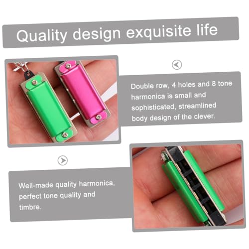 FRCOLOR 2 Stück Teiliges Doppelreihe Mundharmonika Musikinstrument Farbiges Lernharmonika für Anfänger Mädchen und Jungen Robuste Bauweise Geschenk für Frühförderung von FRCOLOR