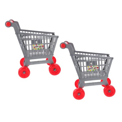 FRCOLOR 2 Stück Teiliges Einkaufwagen aus Robustem Realistische Simulation Fördert Kreativität und Hand Auge koordination Sicher und Glatt für Rollenspiele im Kaufladen von FRCOLOR