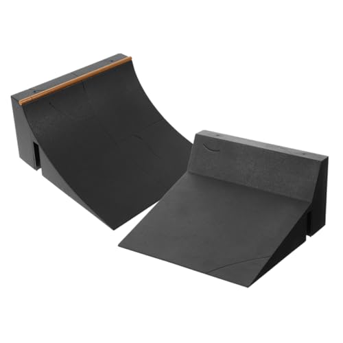 FRCOLOR 2 Stück Teiliges Finger Skateboard Rampen aus Langlebigem Kunststoff Interaktives Skatepark Zubehör für Finger Skateboards Fördert Geschicklichkeit und Bietet Realistische Skate von FRCOLOR