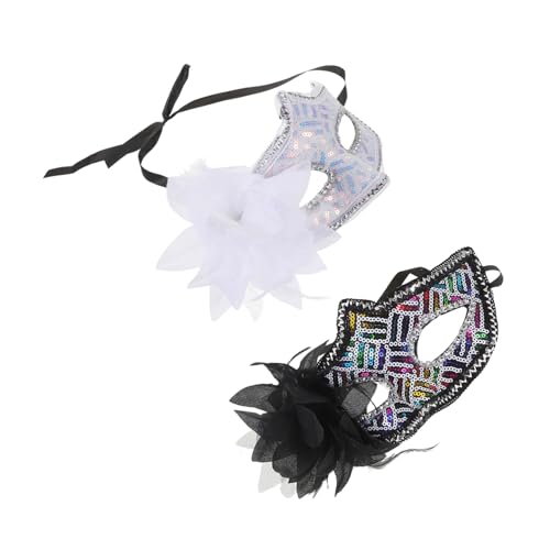 FRCOLOR 2stücke Pailletten-maskenmaske Für Damen Mit Seitlicher Blume Gesichtsmaske Für Karneval Halloween Und Brautparty-kostüme FRCOLOR 2stücke Pailletten-maskenmaske Für Damen Mit Seitlicher Blume Gesichtsmaske Für Karneval Halloween Und Brautparty-kostüme von FRCOLOR