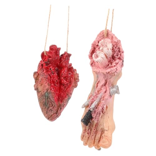 FRCOLOR 2 Stück Teiliges Halloween Deko Realistische Organanhänger Simulation Menschlicher Körperteile Gruselige Hängedekoration für Halloween Party und Horror Stimmung von FRCOLOR