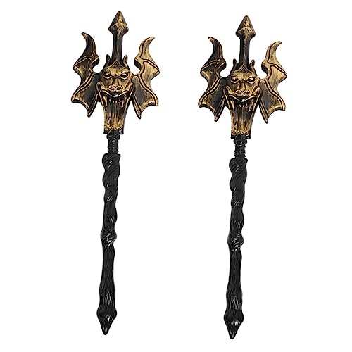 FRCOLOR 2 Stück Teiliges Halloween Teufelsgabel Kostüm Requisite Realistische Simulation für Cosplay Bühnenauftritte Partydeko Sicher und Handfreundlich von FRCOLOR