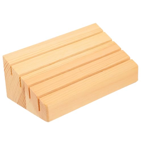 FRCOLOR 2 Stück Teiliges Holz Kartenhalter Stabile Spielkartenhalterung Kompakt Natürlicher Kartenständer für Spielzimmer Hotel Dekoration von FRCOLOR