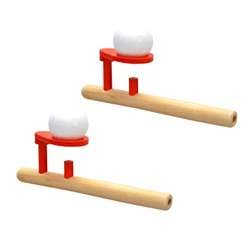 FRCOLOR 2 Stück Teiliges Holzspielzeug Blasrohr mit Schwimmenden Bällen Balance und Koordinationsspiel für Motorische Entwicklung und Stressabbau Geeignet Ab Jahren von FRCOLOR