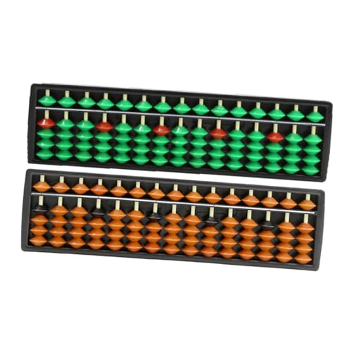 FRCOLOR 2 Stück Teiliges Kleines Tragbares Pädagogisches Rechenhilfsmittel für Brauner und Grüner Schulbedarf Leicht und Kompakt zum Mitnehmen von FRCOLOR