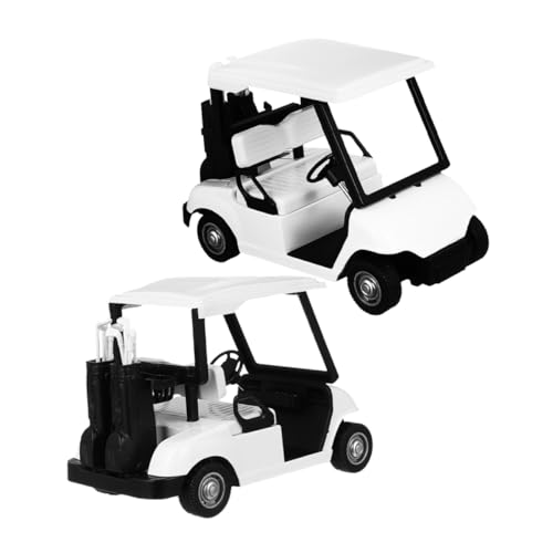 FRCOLOR 2 Stück Teiliges Mini Golf Cart Modell aus Legierung Rückziehspielzeug für Realistisches Golfwagen Modell Sammelobjekt und Dekoratives für Golf Themenpartys von FRCOLOR