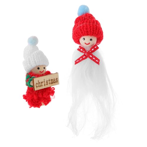 FRCOLOR 2 Stück Teiliges Mini Puppenhaus Weihnachtsdeko Handgefertigte Stoffpuppen mit Zufälliger Schleifenfarbe Detailreiche Weihnachtsornamente für Puppenhaus und FRCOLOR 2 Stück Teiliges Mini Puppenhaus Weihnachtsdeko Handgefertigte Stoffpuppen mit Zufälliger Schleifenfarbe Detailreiche Weihnachtsornamente für Puppenhaus und von FRCOLOR