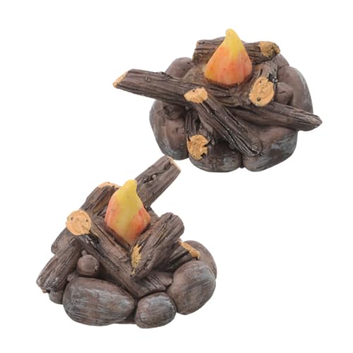 FRCOLOR 2 Stück Teiliges Miniatur Dollhouse aus Harz Realistische Mini Bonfire Figuren für Micro Landschaftsdekoration Pädagogisches für Camping Party Zubehör FRCOLOR 2 Stück Teiliges Miniatur Dollhouse aus Harz Realistische Mini Bonfire Figuren für Micro Landschaftsdekoration Pädagogisches für Camping Party Zubehör von FRCOLOR