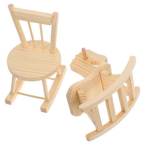 FRCOLOR 2 Stück Teiliges Miniatur Holzpferd und Schaukelstuhl Kinderzimmer Dekoration Puppenhaus Möbel Modell für Detailreiche DIY Bastelprojekte FRCOLOR 2 Stück Teiliges Miniatur Holzpferd und Schaukelstuhl Kinderzimmer Dekoration Puppenhaus Möbel Modell für Detailreiche DIY Bastelprojekte von FRCOLOR