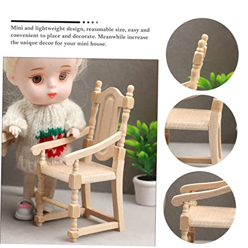 FRCOLOR 2 Stück Teiliges Miniatur Holzstuhl Niedliche Puppenhausmöbel Glatte Oberfläche Langlebig Dekorativ für Kinderzimmer und Miniaturlandschaften Perfektes Kinderspielzeug Zubehör FRCOLOR 2 Stück Teiliges Miniatur Holzstuhl Niedliche Puppenhausmöbel Glatte Oberfläche Langlebig Dekorativ für Kinderzimmer und Miniaturlandschaften Perfektes Kinderspielzeug Zubehör von FRCOLOR