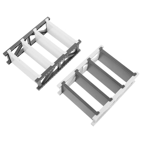 FRCOLOR 2 Stück Teiliges Miniatur Möbel Regal Aufbewahrungsregal für Puppenhaus Micro Szene Organizer Zubehör von FRCOLOR
