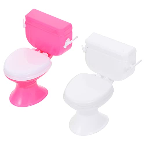 FRCOLOR 2 Stück Teiliges Miniatur Toilette aus Realistische Simulation Pädagogisches Möbelspielzeug Rosa und Weiß Fördert Kognitives Lernen und Alltagserfahrung FRCOLOR 2 Stück Teiliges Miniatur Toilette aus Realistische Simulation Pädagogisches Möbelspielzeug Rosa und Weiß Fördert Kognitives Lernen und Alltagserfahrung von FRCOLOR
