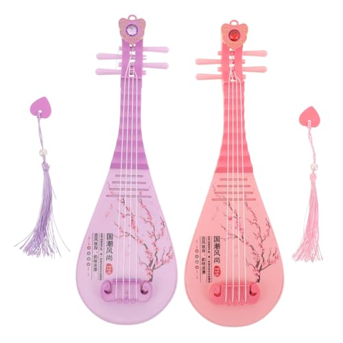 FRCOLOR 2 Stück Teiliges Pipa Realistische Miniatur Spielzeuginstrumente mit Licht und Soundeffekt Fördert Musikalische Früherziehung Langlebig und Ansprechendes Design für Kleinkinder von FRCOLOR
