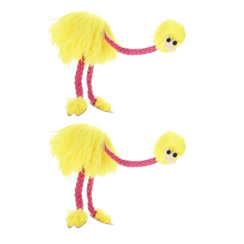 FRCOLOR 2 Stück Teiliges Plüsch-strauß Marionetten Fäden Handgeführte Puppen für Realistische Tierfiguren Fördert Feinmotorik und Kreatives Spiel für Puppentheater und Interaktives Lernen von FRCOLOR