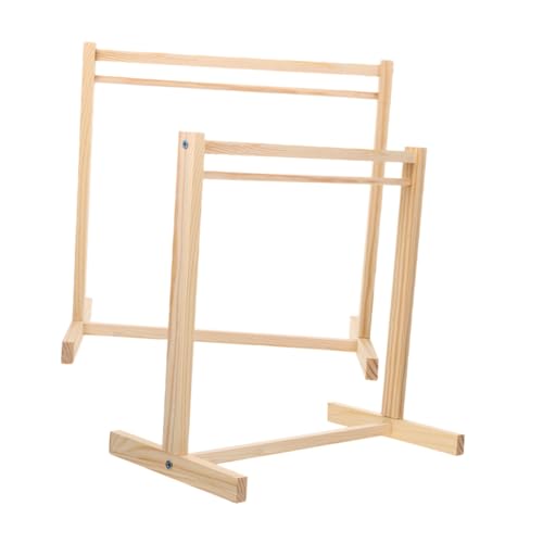 FRCOLOR 2 Stück Teiliges Puppenkleiderbügel aus Holz Kompakter Kleiderständer für Puppenkleidung Robustes Aufbewahrungsregal für Puppenhaus Einfach zu Reinigen für Begrenzten Stauraum von FRCOLOR
