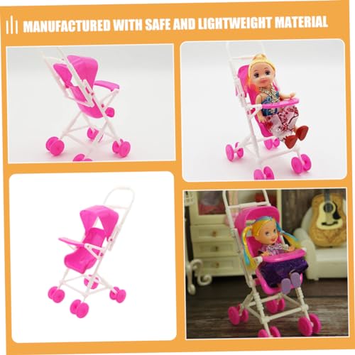 FRCOLOR 2 Stück Teiliges Puppenwagen aus Robustem Leichter Puppenbuggy für Realistisches Modellspielzeug für Puppenhaus Dekoration und Rollenspiele von FRCOLOR