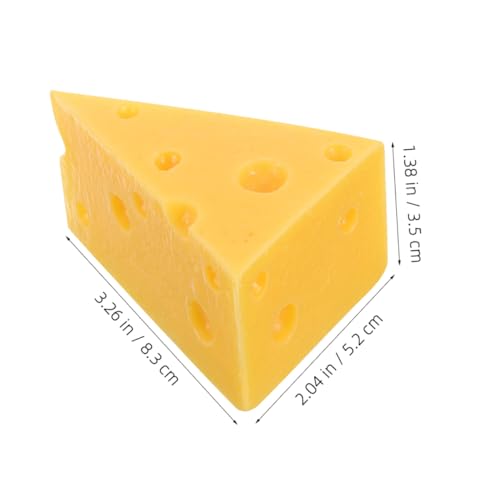 FRCOLOR 2 Stück Teiliges Realistisches Käsemodell Dreieckige Simulation Dekoration für Bäckerei Fotografie Display Lebensmittelecht Wirkend Langlebig Leicht von FRCOLOR