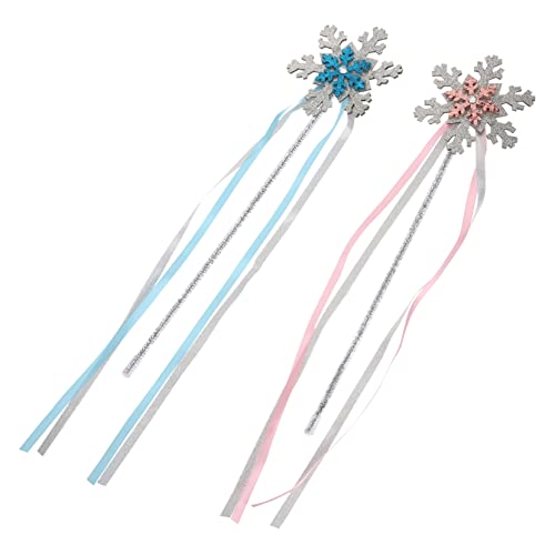 FRCOLOR 2 Stück Teiliges Schneeflocken Zauberstab für Winter Design mit Mesh Band Robustes Kunststoffmaterial Farbenfrohe Weihnachts und Kostüm Accessoires für Mädchen und Festlichkeiten FRCOLOR 2 Stück Teiliges Schneeflocken Zauberstab für Winter Design mit Mesh Band Robustes Kunststoffmaterial Farbenfrohe Weihnachts und Kostüm Accessoires für Mädchen und Festlichkeiten von FRCOLOR