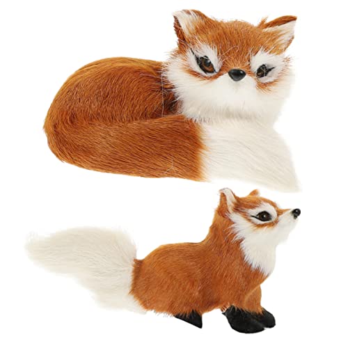 FRCOLOR 2 Stück Teiliges Simulation Tiermodell Realistische Fox Figuren als Home Decor und Schreibtischdekoration Lebensechte Kuschelige Tierornamente für Fotoshootings FRCOLOR 2 Stück Teiliges Simulation Tiermodell Realistische Fox Figuren als Home Decor und Schreibtischdekoration Lebensechte Kuschelige Tierornamente für Fotoshootings von FRCOLOR
