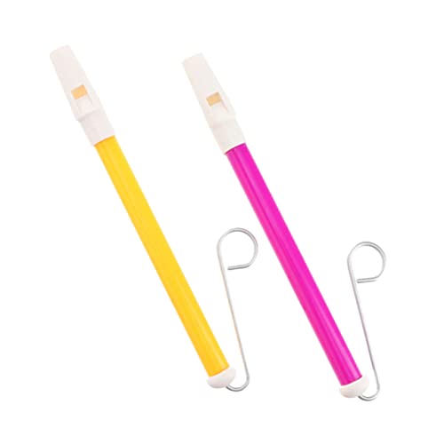 FRCOLOR 2 Stück Teiliges Slide Whistle aus Kunststoff Glatte Kanten Kreatives Musikspielzeug für Jungen und Mädchen Stressabbauend Geburtstagsgeschenk Farblich Sortiert Violett Gelb von FRCOLOR